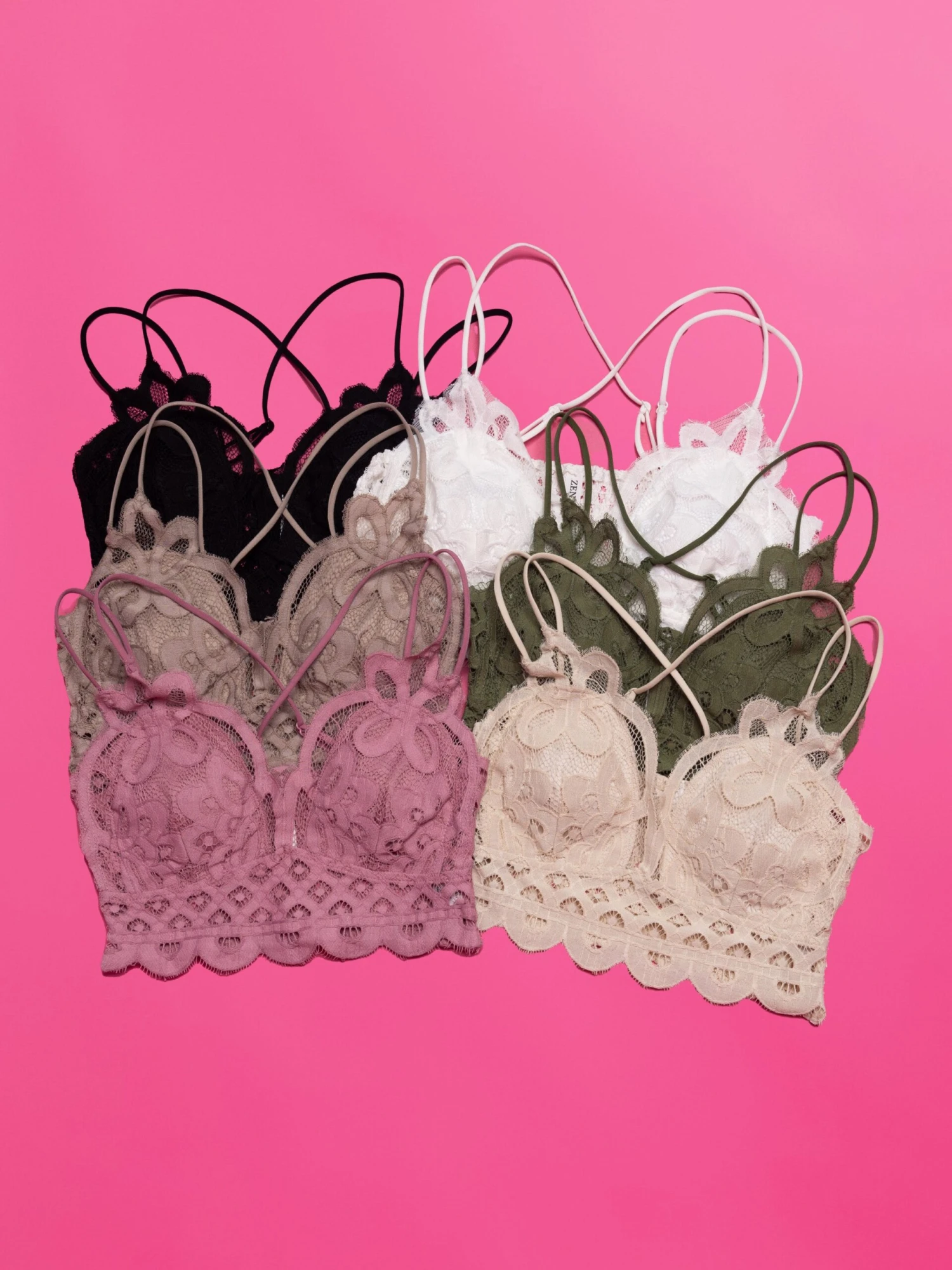 Zenana Crochet Lace Bralette W/ Pads | S - 3X 1 Zenana Crochet Lace Bralette W/ Pads | S - 3X