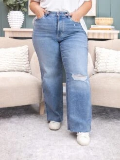 Judy Blue Vintage Wash Wide Leg W/ Destroy Jean | 0-24 -Women Clothing Shop 38dd4c99899787713f41618d294de575