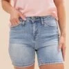 YMI Mid Rise Long Denim Shorts | 1-13