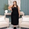 Sleeveless Mohair Maxi Dress | S - L Easel Christmas