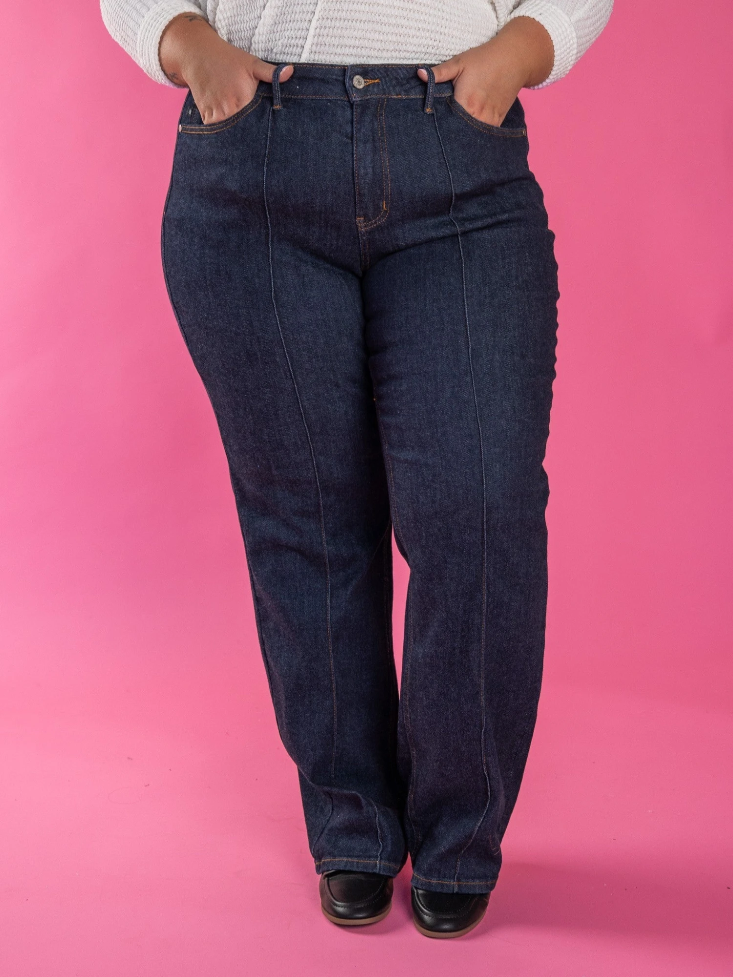 Judy Blue High Waist Front Seam & Dart Detail Wide Leg Jeans | 0 - 24 1 Judy Blue High Waist Front Seam & Dart Detail Wide Leg Jeans | 0 - 24