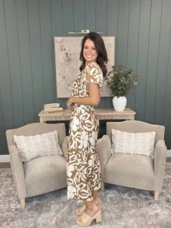 Floral Print Wide Banded Waist Cropped Pants W/Pocket | S-3X Set W/53108 -Women Clothing Shop 3a992488c2b707456a87ba542348d30c