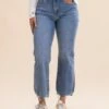 Mica Denim High Rise Wide Leg W/ Hem Detail | 0-15