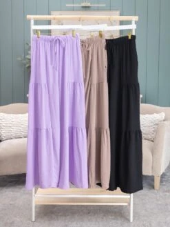 Tiered Wide Leg Pants | S - 3X