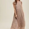 Tiered Lurex Pleated Maxi Dress | S-L Wishlist