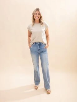 Judy Blue High Waist Double Button Waistband Wide Jean | 0-24 -Women Clothing Shop 3dde4ec35bb006cf3d1ad7a3b765f8b7