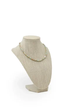 Seafoam Pearl Beaded Necklace