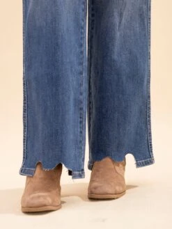 Judy Blue High Waist Tummy Control Chew Hem Destroy Wide Leg Jean | 0-24 -Women Clothing Shop 3eaca6c001e9a33ec06a0a32e733ca28