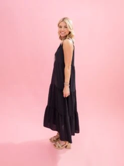 Ruffled Neckline Tiered Maxi Dress By DD Design | S - 3XL -Women Clothing Shop 3eca59bac2518acdcdc3f7540fd40d54