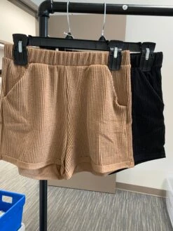 Raised Rib Shorts W/ Pockets | S-3XL Set W/ Sku54109