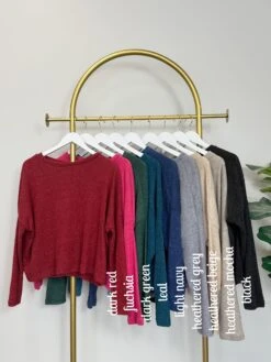 Zenana Ribbed Hacci Long Sleeve Top | S-3X