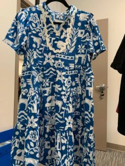 Ric Rac Trim Split Neck Floral Dress | S - XL