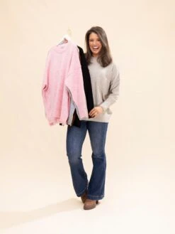 Zenana Melange High Low Hem Pocket Sweater | S/M - L/XL -Women Clothing Shop 40db569e35f54b31ef1962349250e328