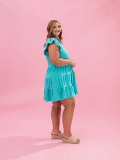 Ruffled Sleeve Tiered Dress By DD Design |S-3XL -Women Clothing Shop 40f81b98b40cb23332b4ea6081f981b0