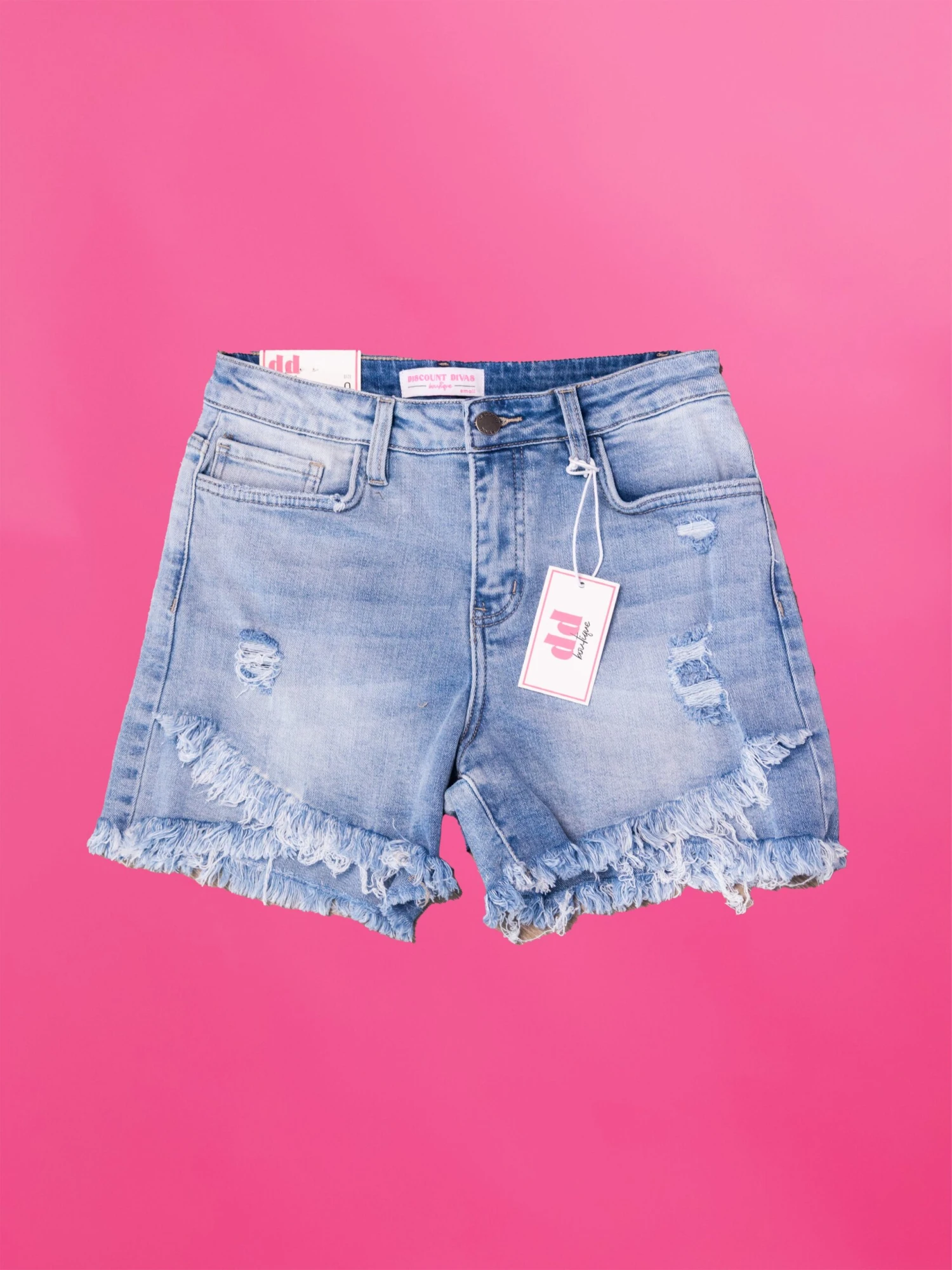 Diva Denim High Rise Tulip Fray Hem Short| S-3XL 11 Diva Denim High Rise Tulip Fray Hem Short| S-3XL - Image 11