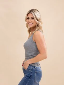 Dreamy Rib 24" (Length)Ribbed Tank By DD Design| S - 3XL -Women Clothing Shop 4354861ae67ed8f9877c8079be97c717