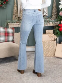 Judy Blue Mid Rise Rhinestone Side Panel Detail Flare Jeans | 0-24 -Women Clothing Shop 4396a417fb52cca4848d4fd0d9d72a8f