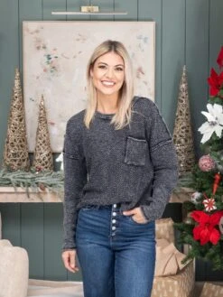 Mineral Washed Sweater W/ Chest Pocket | S - 3XL 15 Mineral Washed Sweater W/ Chest Pocket | S - 3XL -Women Clothing Shop 44119afc4b4380fdaeae1644a2738dc4