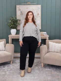 Risen Tummy Control Elastic Band High Rise Straight Leg Jean | 0-3X -Women Clothing Shop 443e61732e41ae6db1a2714c5ea49000