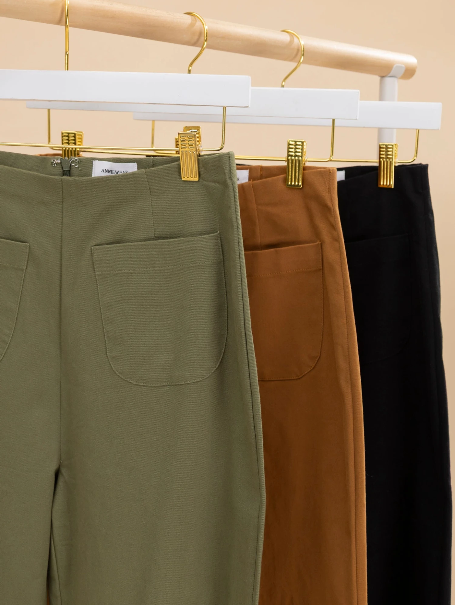 Stretch Front Pocket Ruffle Hem Twill Pants | S-XL 12 Stretch Front Pocket Ruffle Hem Twill Pants | S-XL - Image 12