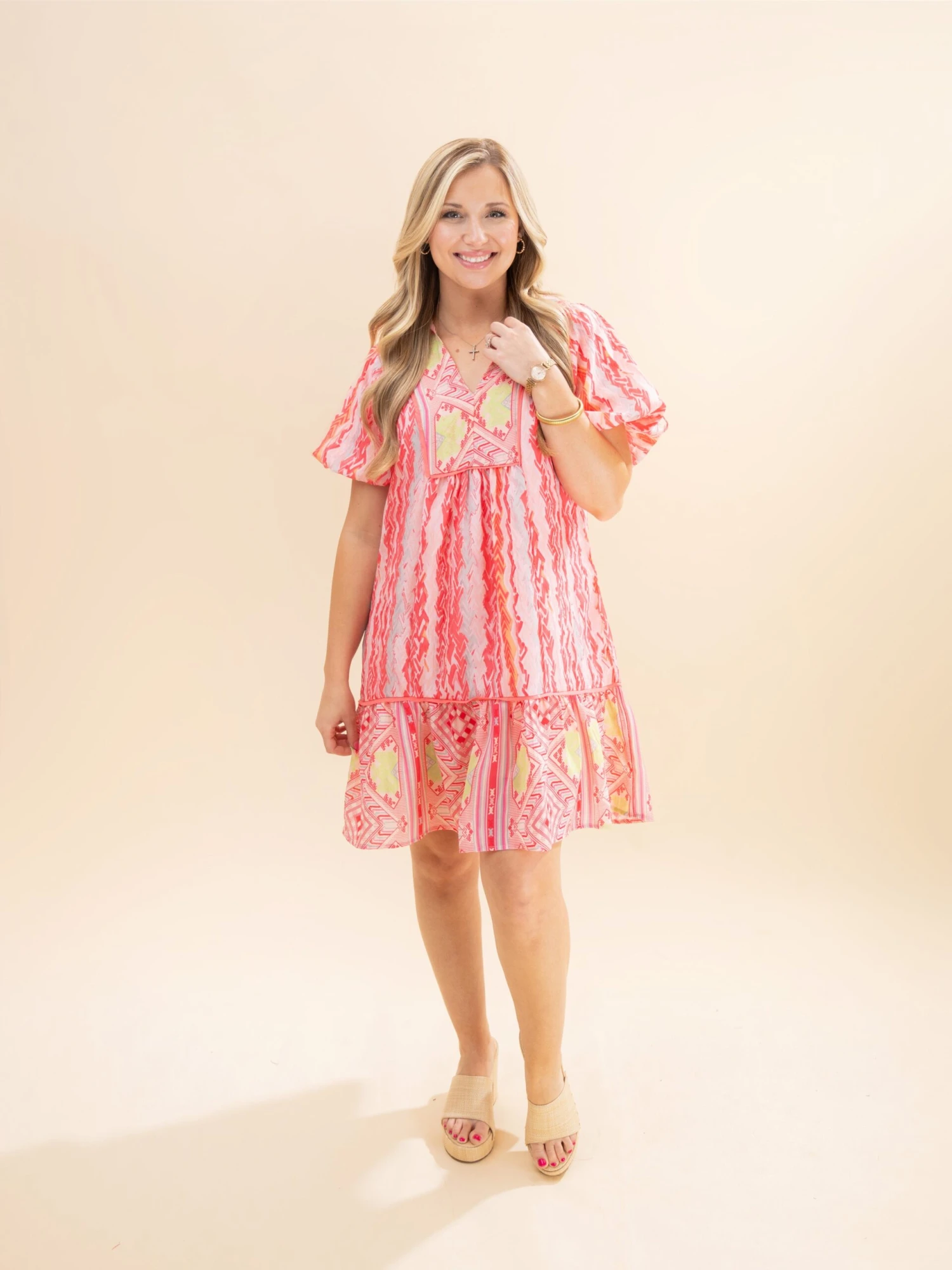 Mixed Abstract Print Dress | S-L 1 Mixed Abstract Print Dress | S-L