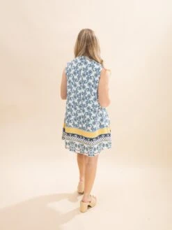 Flower Border Print Sleeveless Dress | S-L *Final Sale* -Women Clothing Shop 47629c56ac02a6072ae414c436564274