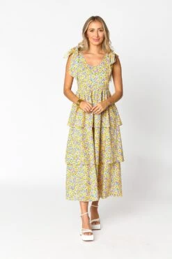 Drew Tiered Midi Dress - Sunny Hunny | XS - XL BuddyLove