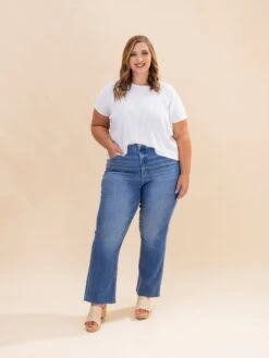 Risen Tummy Control High Rise Crop Straight Leg Jeans | 0-3XL -Women Clothing Shop 48ae4af9e5b66f51b4f3ff7bfb2ee83b