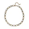 Gold & Silver Interlocking Chain Necklace |