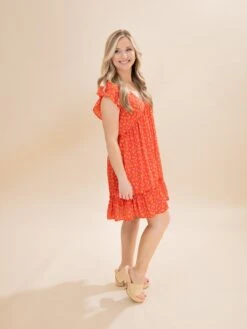 Cherry Print Ruffled Short Dress | S-L -Women Clothing Shop 4a4639fc2ac9a39d6b30437945ccbb6c