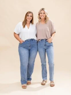 Mica Denim High Rise Straight Leg Jeans | 0-15 -Women Clothing Shop 4aa6a3a64896c05ddabbc03e9e868a6f