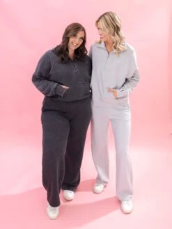 Lived In Wide Leg Garment Washed 32" Pants By DD Design | S-3XL