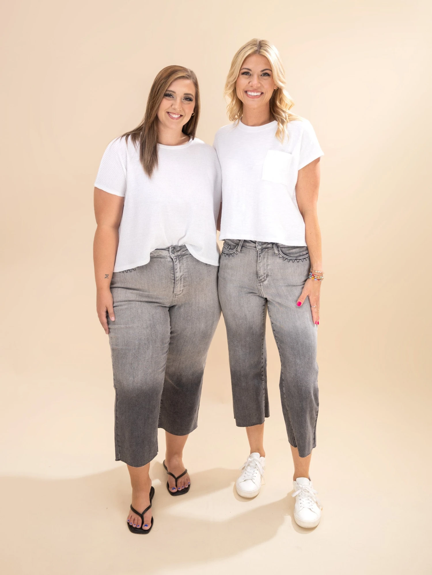 Judy Blue High Waist Vintage Grey Wash Crop Wide Leg Jeans | 0-24W 1 Judy Blue High Waist Vintage Grey Wash Crop Wide Leg Jeans | 0-24W