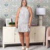 Striped Halter Neck Dress | S-L