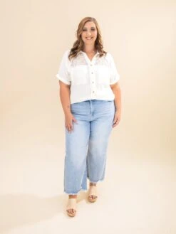 Risen Mid Rise Crop Straight Jeans | 0-3XL -Women Clothing Shop 4c616d2efb943e1e6e929cbfff7e0773