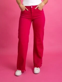 Risen High Rise Wide Jeans W/ Frayed Hem | 0 - 3X -Women Clothing Shop 4dd304b65432ccd505468aafffb5eafc