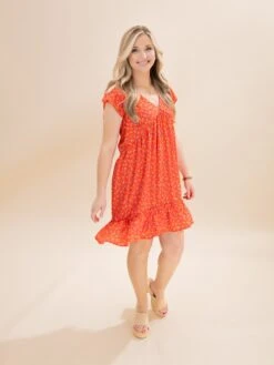 Cherry Print Ruffled Short Dress | S-L -Women Clothing Shop 4e0a7a3d7d31ae077fc6205c795aa236