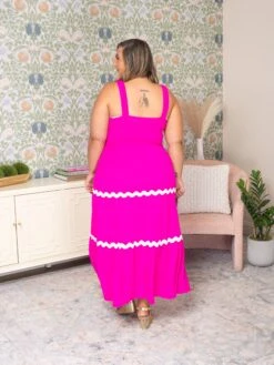 Ric Rac Lace Trim Tiered Midi Dress | S - 3XL -Women Clothing Shop 4ebc66a8cf7c1b040a6a0c92682c76e2