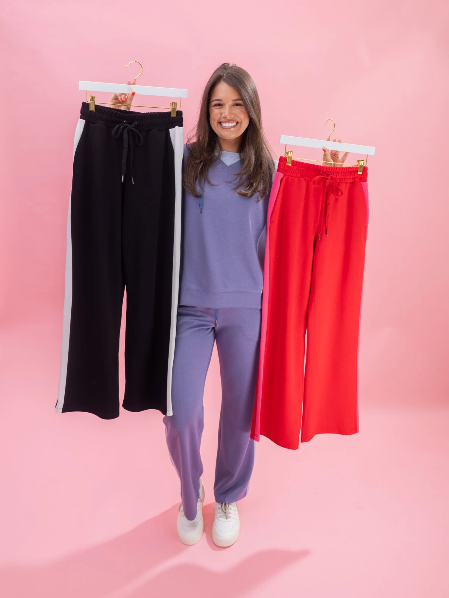 Luxe Scuba Color Block Wide Leg Pants DD Design | S-3XL 1 Luxe Scuba Color Block Wide Leg Pants DD Design | S-3XL
