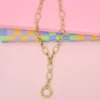 Golden Loop Drop Necklace Treasure Jewels