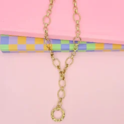Golden Loop Drop Necklace Treasure Jewels