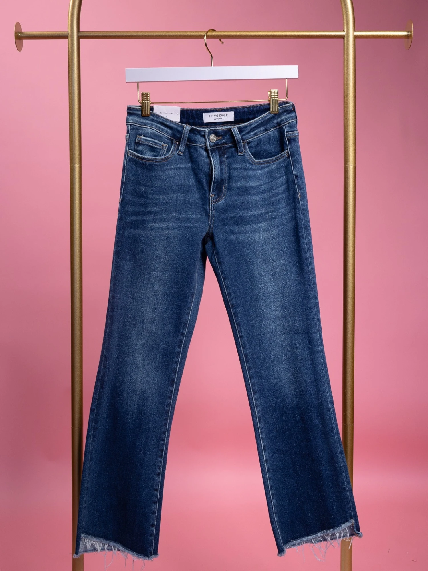 Vervet Mid Rise W/ Raw Step Hem Crop Flare Jeans | 0 - 22 1 Vervet Mid Rise W/ Raw Step Hem Crop Flare Jeans | 0 - 22