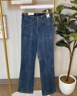 Judy Blue High Waist Vintage Elastic Waist Straight Jeans | 0 - 24