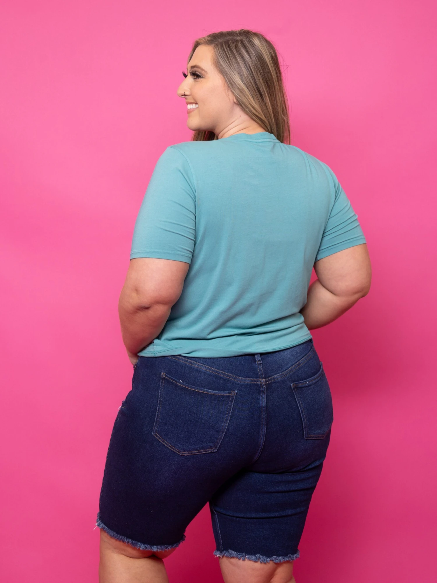 YMI Vintage Fray Hem Bermuda Shorts | 4-16 4 YMI Vintage Fray Hem Bermuda Shorts | 4-16 - Image 4