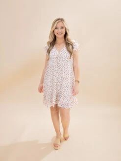 Cherry Print Ruffled Short Dress | S-L -Women Clothing Shop 506673b78a94133b0d407a44ee3c57f3