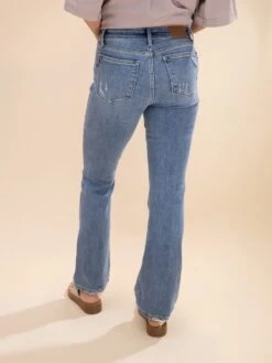 Judy Blue Mid Rise Vintage Wash Boot Cut With Destroy Hem | 0-24W -Women Clothing Shop 508a93fe04bda406aacbb2c55027c4cc