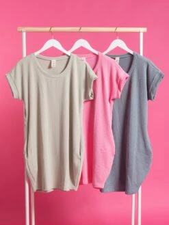 Twist Ribbed Short Sleeve Dress | S-3X