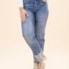 Risen High Rise Straight Cuffed Relaxed Jeans | 0 - 3X