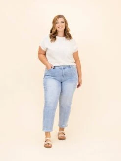 Mica Denim Mid Rise Straight Leg Jeans | 0-22 -Women Clothing Shop 51d9de1bdaf2bd5b695007546f221700