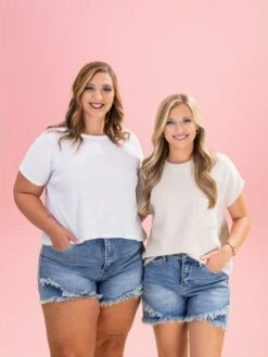 Diva Denim High Rise Tulip Fray Hem Short | XS - 3XL -Women Clothing Shop 5239d593fbd7567f5518f67db86e8865